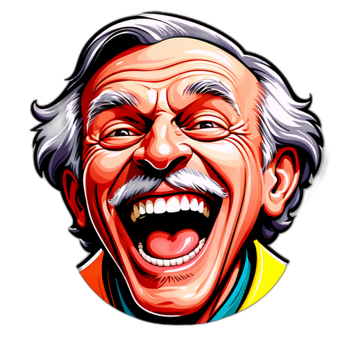 Péter Aranyosi nevetése - karikatúra