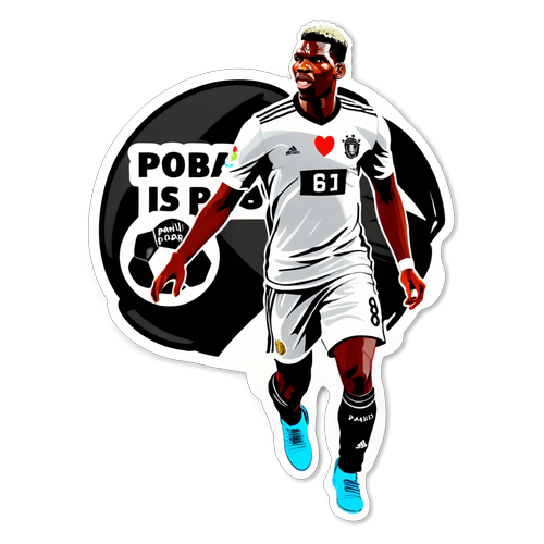 A adesivo de Paul Pogba em ação