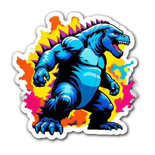 Dramatikong Sticker ng Godzilla at Kong