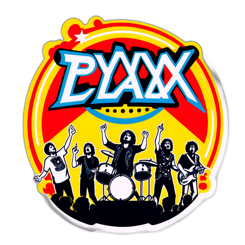 Νοσταλγικό αυτοκόλλητο της μπάντας Pyx Lax