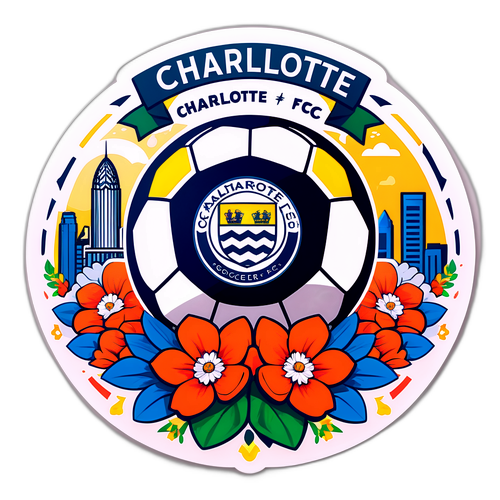 Stiker Bola Sepak Charlotte FC