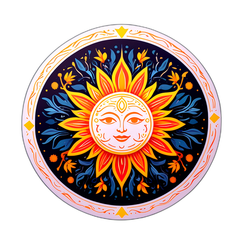 Disenyo ng Etiral na Araw para sa Solstice ng Tag-init