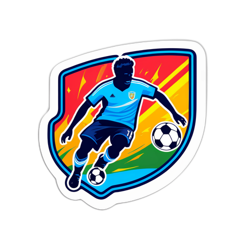 축구 팬을 위한 조명 효과 스티커