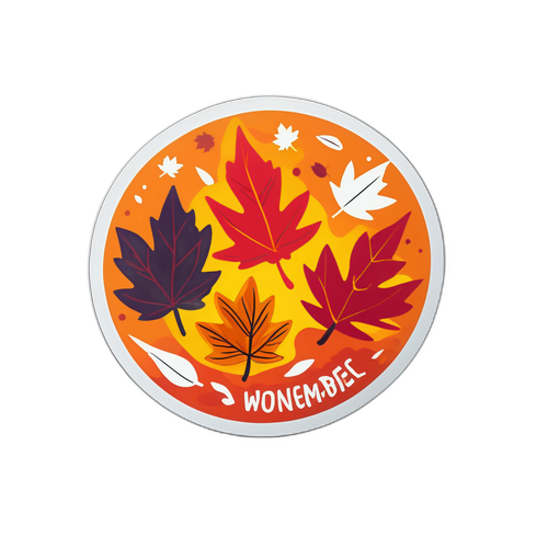 Stiker Musim Gugur yang Menenangkan