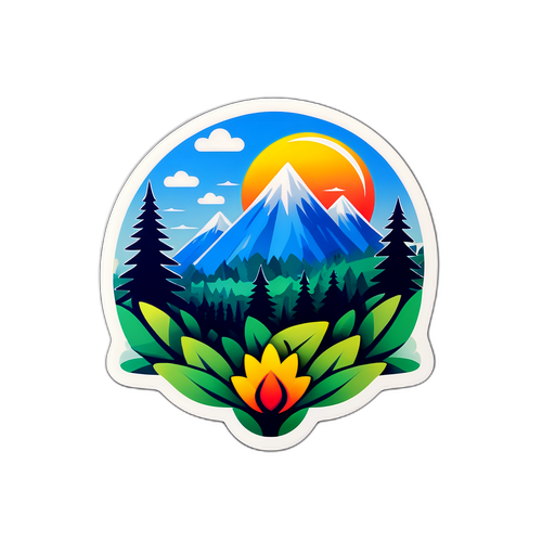 Наклейка, що поєднує природу та технології в Славутичі