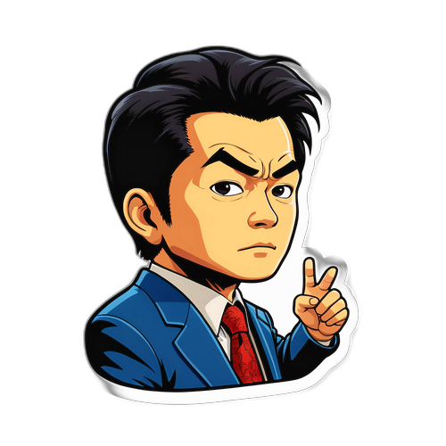 映画ヒーローの藤木直人のクールなステッカー