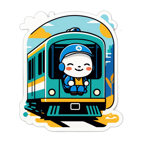 快適な通勤を楽しむキャラクターのデザイン