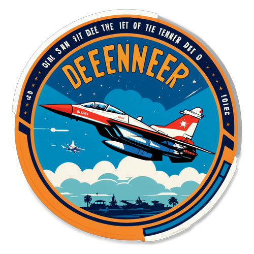 Stiker Gaya Vintage Jet Pejuang India