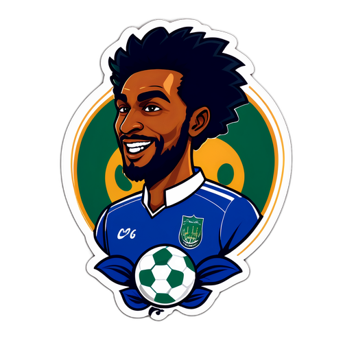 Energetisk sticker, der fanger essensen af Fluminense-Al-Hilal kampen