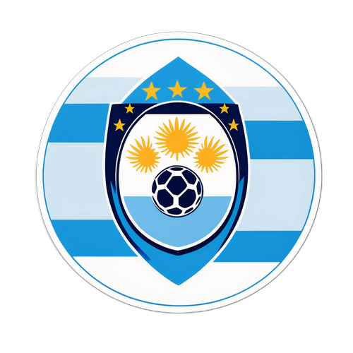 Lukisan Logo Pasukan Bola Sepak Nasional Argentina