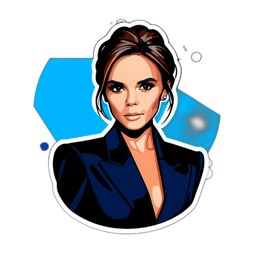 Chic portrett av Victoria Beckham