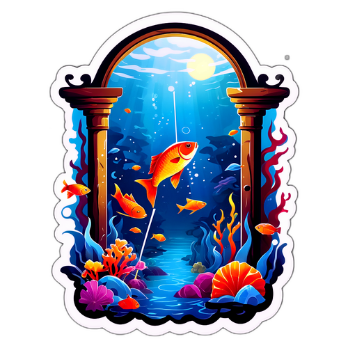 Taianomainen kalatori sumuisessa ympäristössä