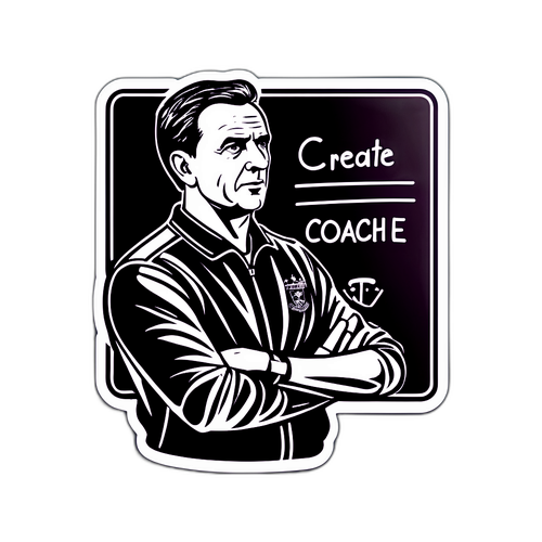 Fotballtrener med strategisk tavle