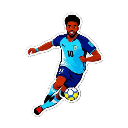 Hugo Ekitike Dribbling Sticker