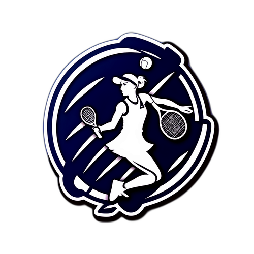 Stylisches Logo von Iga Świątek mit Tennis-Motiv