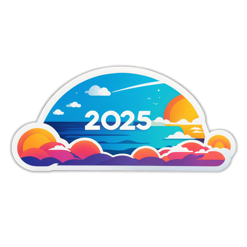 Mooie horizon met de tekst '2025 komt eraan!'