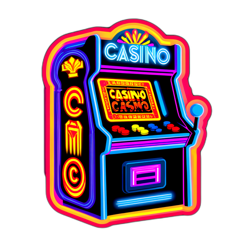 Neon Spelautomat med "Casino"