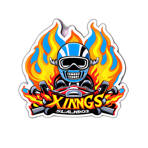 Sticker cu un dragster rapid - Six Kings Slam 2025