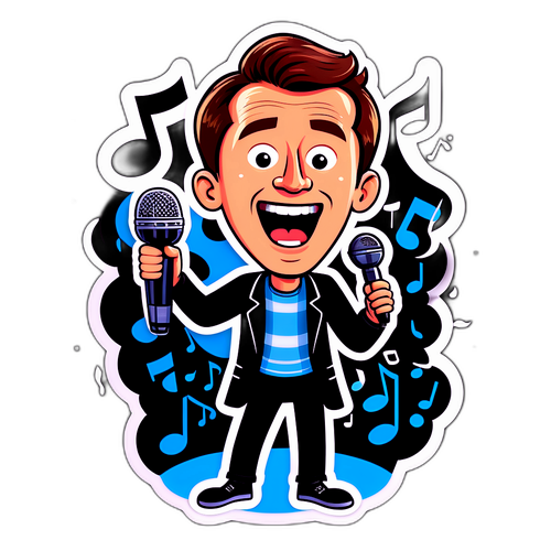 En sjov klistermærke af Alex Buchardt Pedersen