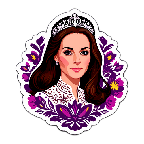 Působivé zobrazení Kate Middleton s královskými motivy