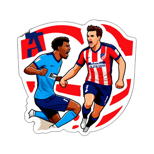 Nápisná samolepka: Eindhoven vs. Atlético Madrid