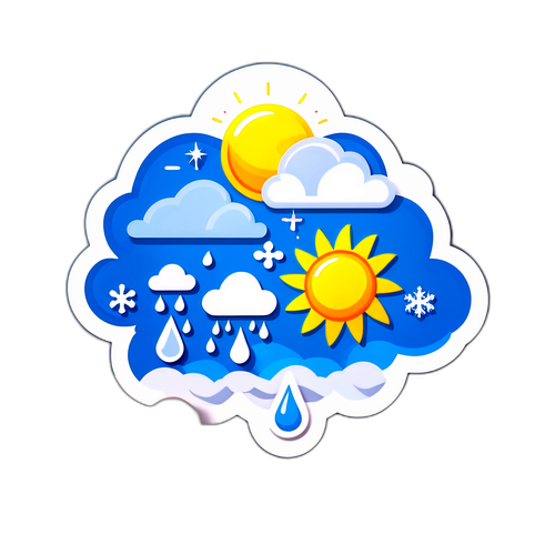सजीव मौसम पूर्वानुमान स्टिकर