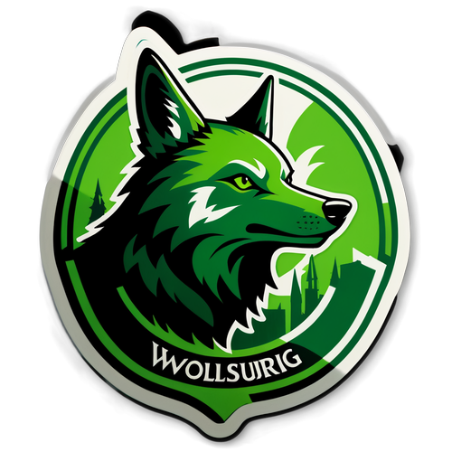 Wolfsburg's Vintage Vibe: Shocking Sticker Celebrating the Wolf Spirit!