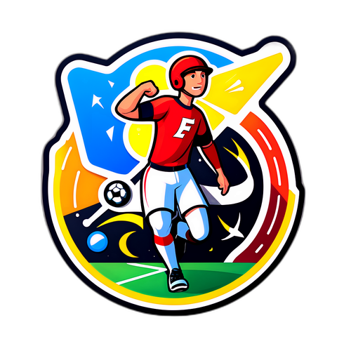 Reka Bentuk Sticker Menarik Menggabungkan Logo Flashscore dengan Unsur Penjejakan Sukan Langsung