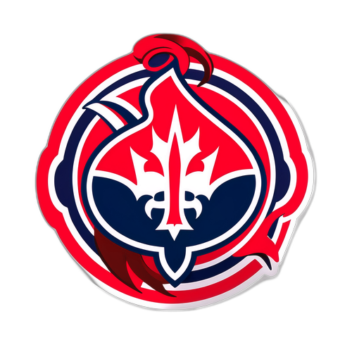 Creative Game Day Sticker Featuring Canadiens and Devils Emblems