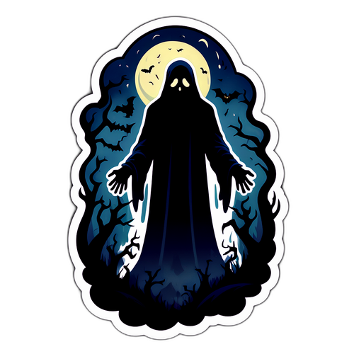 Autocollant d'une scène effrayante inspirée de Conjuring 4