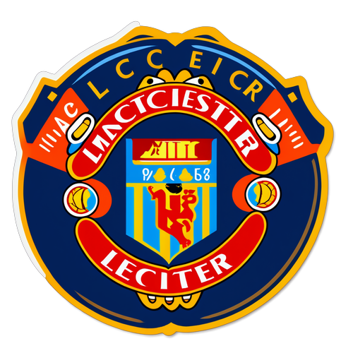 Sticker mô tả trận đấu giữa Man Utd và Leicester