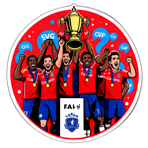 Fa-kupa győztes csapat matrica