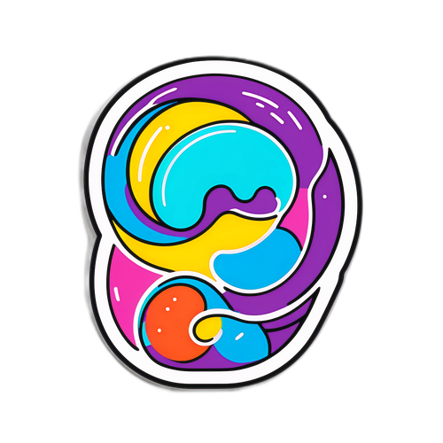 Abstrakt Kunst Sticker