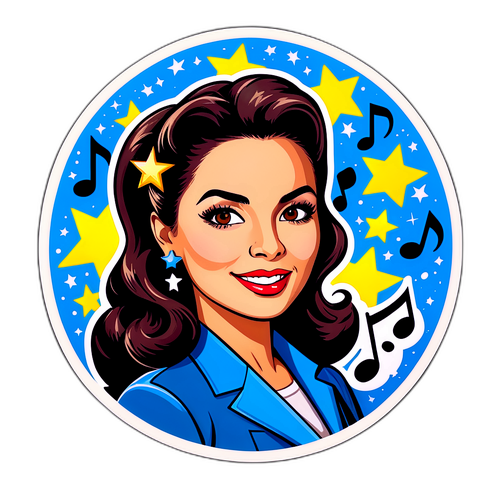 Retro-Style Lorena Herrera Sticker