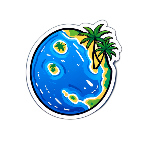 Tuvalu Kort Sticker