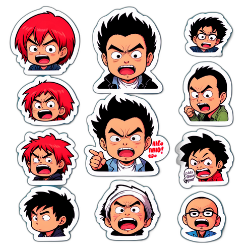 幽默漫畫風格表情貼紙