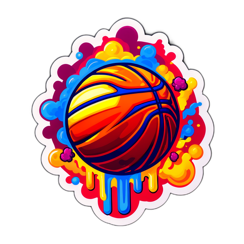 Adesivo Vibrante de Basquete