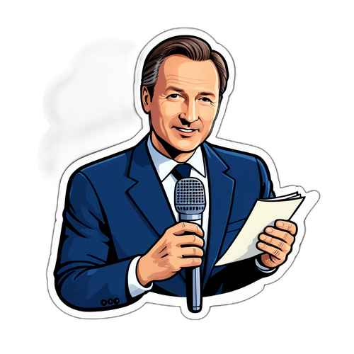 Sticker van William Leymergie met een microfoon