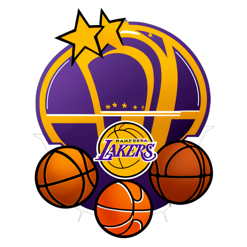 Design Rétro de Basketball avec le Logo des Lakers