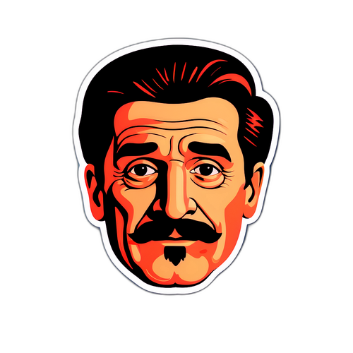 Minimalistisches Porträt von Heinz Lederer