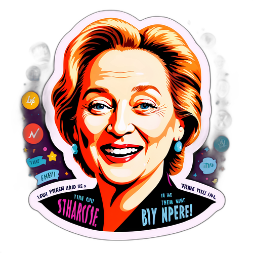 Design inspirant de Meryl Streep avec des citations