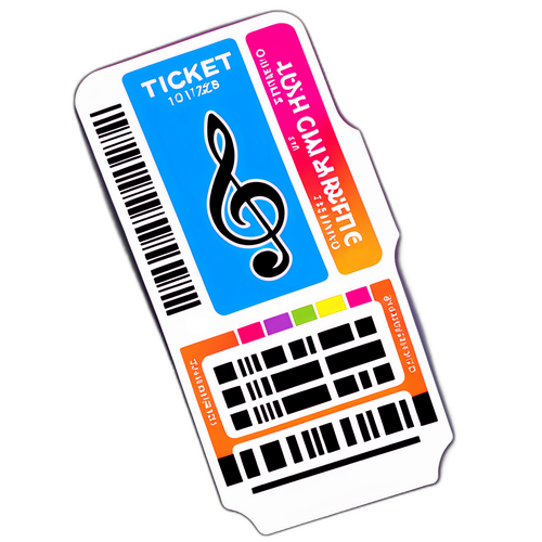 Vibrant konsertbillett klistremerke
