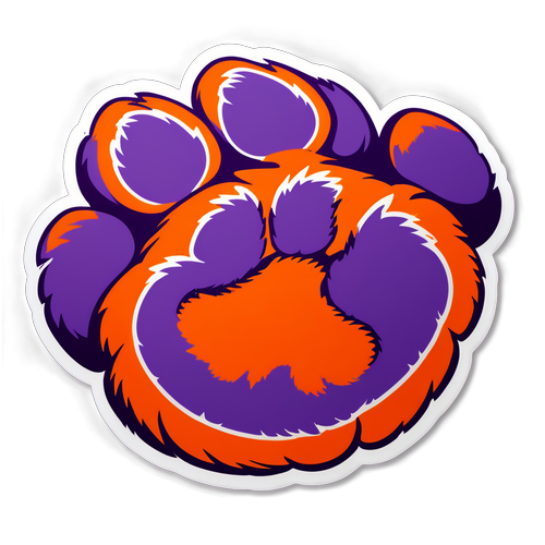 Clemson Tigers Paw Print Sticker