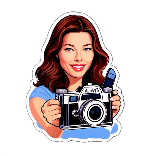 Retro Sticker z Napisem 'Zawsze w Sercu'