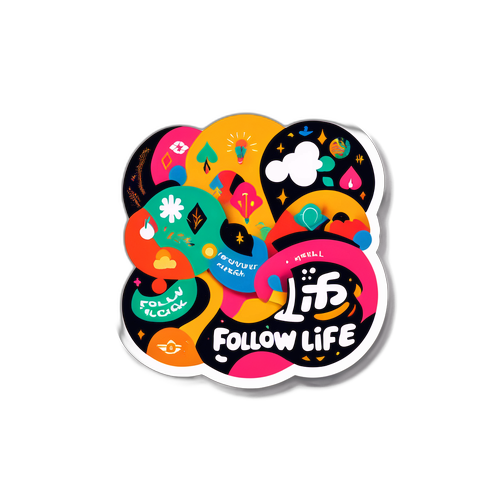 Стикер с абстрактным дизайном