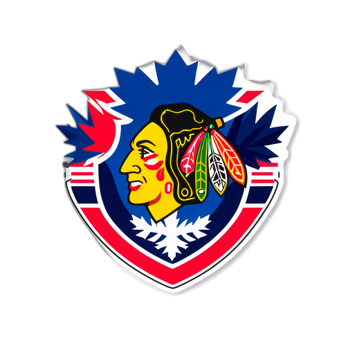 Friendly Clash: Chicago Blackhawks vs Toronto Maple Leafs Collector's Sticker