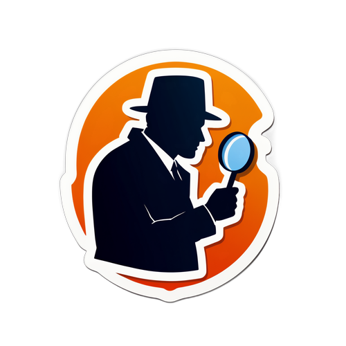 Kriminalmotive mit Detektiv-Silhouette
