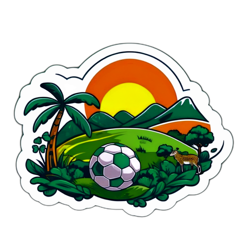 Sticker ya Mandhari ya Ireland na Wanyama wa Senegal