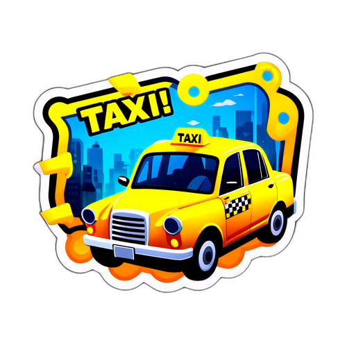 出租車遊戲介面的貼紙設計