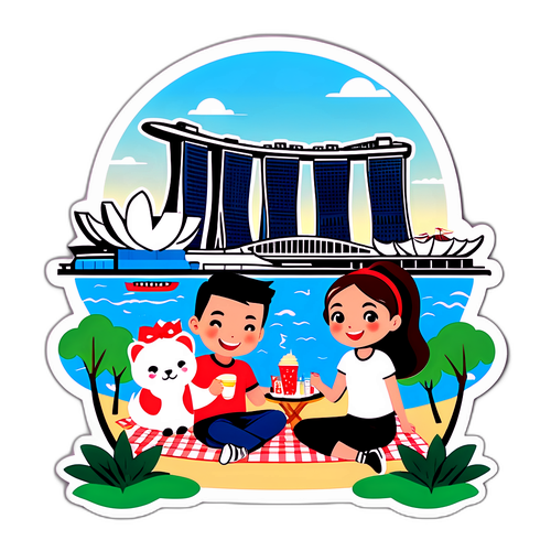 Sticker Piknik di Taman Singapura